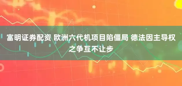富明证券配资 欧洲六代机项目陷僵局 德法因主导权之争互不让步