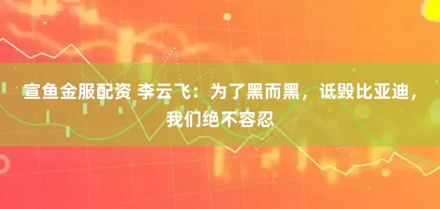 宣鱼金服配资 李云飞：为了黑而黑，诋毁比亚迪，我们绝不容忍