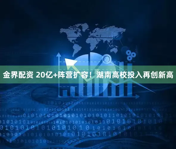 金界配资 20亿+阵营扩容！湖南高校投入再创新高